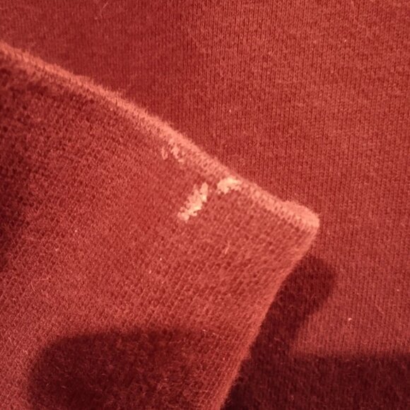 Orvis Fly-Fishing Men's 1/4 Zip Cotton/Polyester Pullover Maroon Large Sweater - Picture 5 of 7